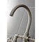 Kingston Brass KS2338RX Industrial Style Bridge Kitchen Faucet with Brass Sprayer, Brushed Nickel KS2338RX - alternate 6